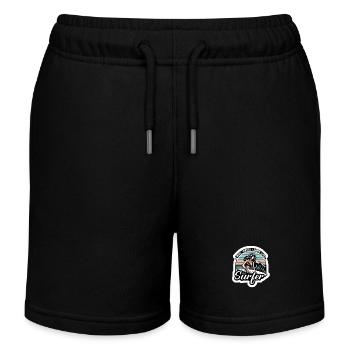 Wellen reiten, das Leben lernen - Kinder Organic Joggingshorts Mini Bolter von Stanley/Stella - Schwarz - Vorne