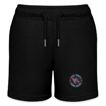 filles cool conduisant une excavatrice femme conductrice d’excavatrice - Short de jogging enfant bio Stanley/Stella - noir - Devant