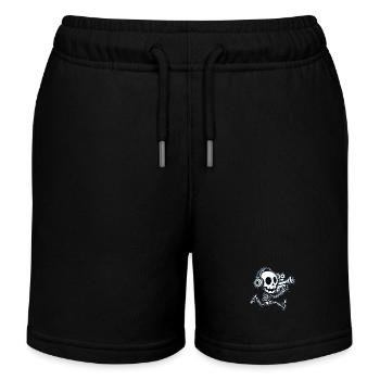 The cameraman makes his cinema with his camera - Kids Organic Sweat Shorts by Stanley/Stella - black - Front