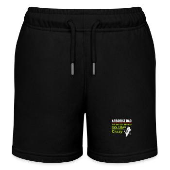 Arboriste Arboriculture Chirurgien Grimpeur Grimpeur Coupe-bordures - Short de jogging enfant bio Stanley/Stella - noir - Devant