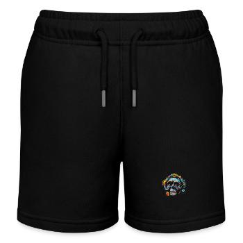 Skull flowers calavera - Short de jogging enfant bio Stanley/Stella - noir - Devant