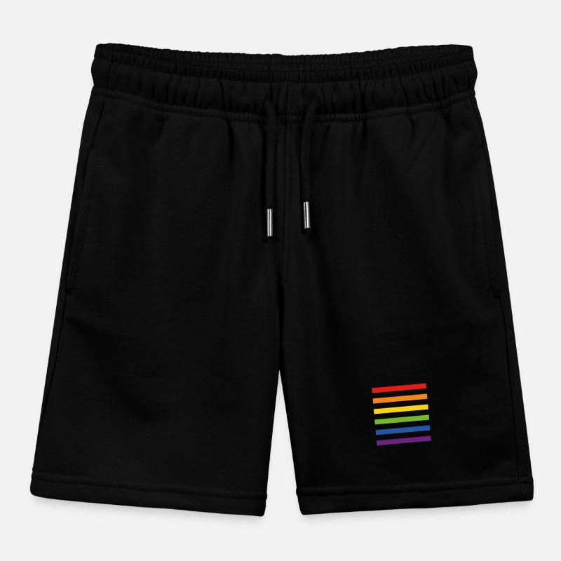 Rayures du drapeau de la fierté Short de jogging enfant bio Stanley/Stella
