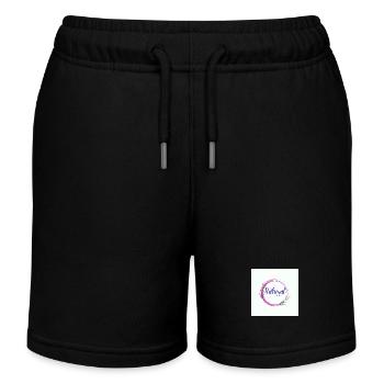 Natural Life rainbow butterfly created - Kids Organic Sweat Shorts by Stanley/Stella - black - Front