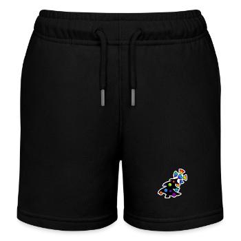 Weihnachtsbaum Christbaum : Sticky Queer Pride - Kinder Organic Joggingshorts Mini Bolter von Stanley/Stella - Schwarz - Vorne