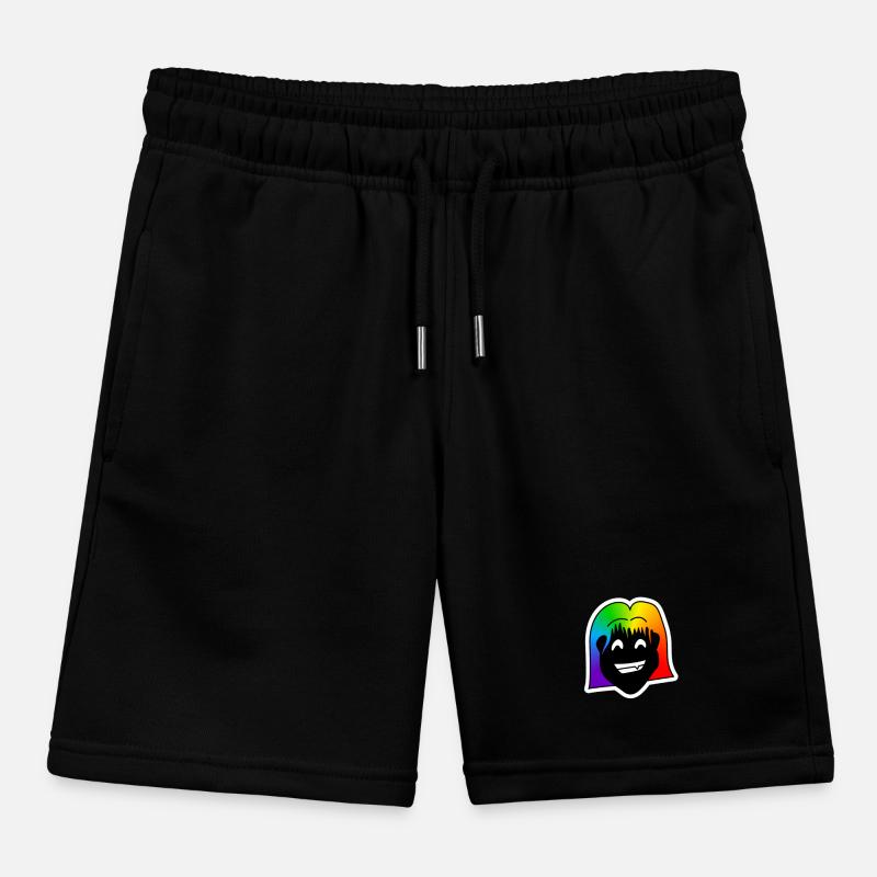 Big Grin : Sticky Queer Pride Kids Organic Sweat Shorts by Stanley/Stella
