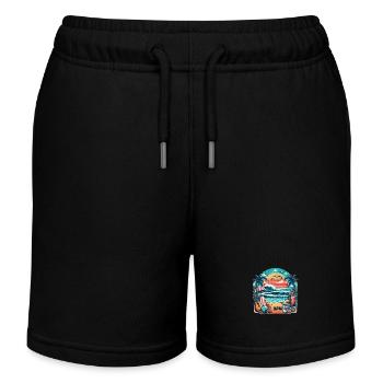 Summerbeach - Kinder Organic Joggingshorts Mini Bolter von Stanley/Stella - Schwarz - Vorne