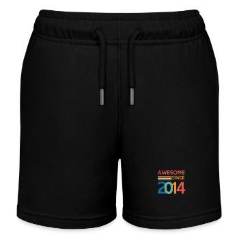 Awesome since 2014 - Kids Organic Sweat Shorts by Stanley/Stella - black - Front
