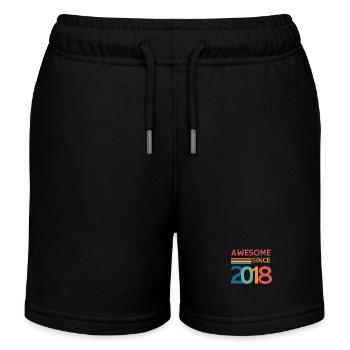 Awesome since 2018 - Kids Organic Sweat Shorts by Stanley/Stella - black - Front