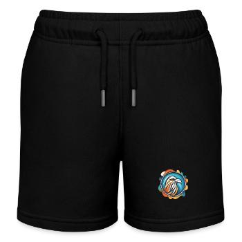 Vogel Logo Taube - Kinder Organic Joggingshorts Mini Bolter von Stanley/Stella - Schwarz - Vorne