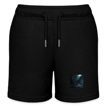 Dunkler Raum - Kinder Organic Joggingshorts Mini Bolter von Stanley/Stella - Schwarz - Vorne