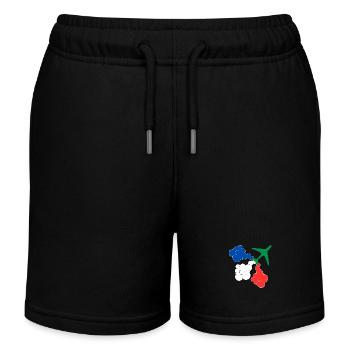 Militärflugzeug Patrouille de France - Kinder Organic Joggingshorts Mini Bolter von Stanley/Stella - Schwarz - Vorne