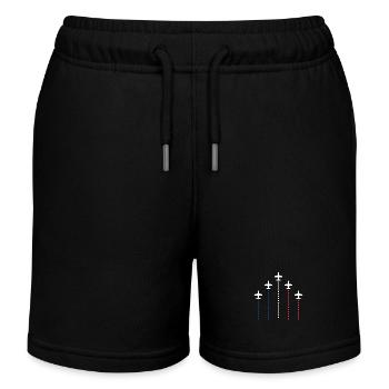 Flugshow Patrouille de France in Formation - Kinder Organic Joggingshorts Mini Bolter von Stanley/Stella - Schwarz - Vorne