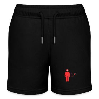 Tired and disconnected person - Kids Organic Sweat Shorts by Stanley/Stella - black - Front