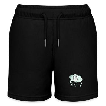 Nuage heureux - Short de jogging enfant bio Stanley/Stella - noir - Devant
