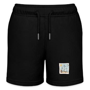 Wind turbine blades - Kids Organic Sweat Shorts by Stanley/Stella - black - Front