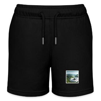 Fantasiereisen - Kinder Organic Joggingshorts Mini Bolter von Stanley/Stella - Schwarz - Vorne