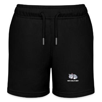 Cute Little Sleeping Wolf - Kids Organic Sweat Shorts by Stanley/Stella - black - Front