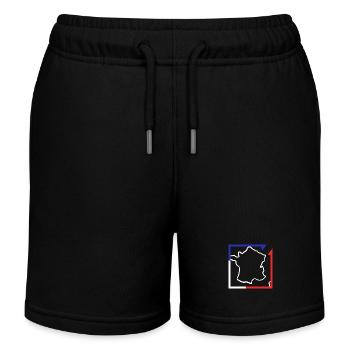 France bleu blanc rouge - Short de jogging enfant bio Stanley/Stella - noir - Devant