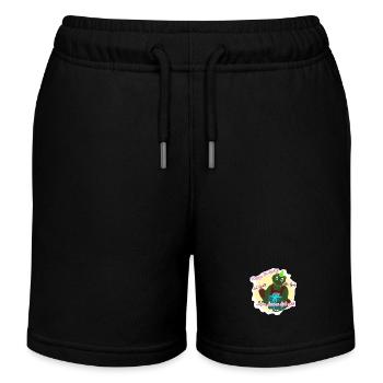 Happy Birthday by Flabby Frog - Kids Organic Sweat Shorts by Stanley/Stella - black - Front