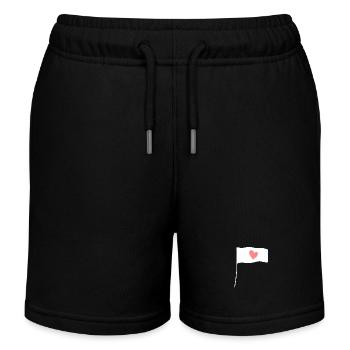 flagge symbol form rosa herz - Kinder Organic Joggingshorts Mini Bolter von Stanley/Stella - Schwarz - Vorne