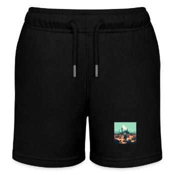 Wüstenwanderer - Kinder Organic Joggingshorts Mini Bolter von Stanley/Stella - Schwarz - Vorne
