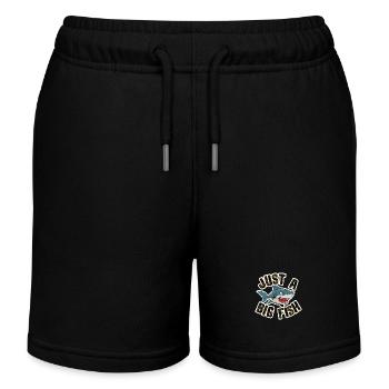 Hai - Humor - Nur ein großer Fisch - Kinder Organic Joggingshorts Mini Bolter von Stanley/Stella - Schwarz - Vorne