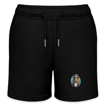 Lustiges Schnabeltier Comic - Kinder Organic Joggingshorts Mini Bolter von Stanley/Stella - Schwarz - Vorne