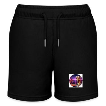 Chameau frais - Short de jogging enfant bio Stanley/Stella - noir - Devant