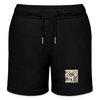 Japan Ukijo e Style Desk Poodle - Kids Organic Sweat Shorts by Stanley/Stella - black - Front