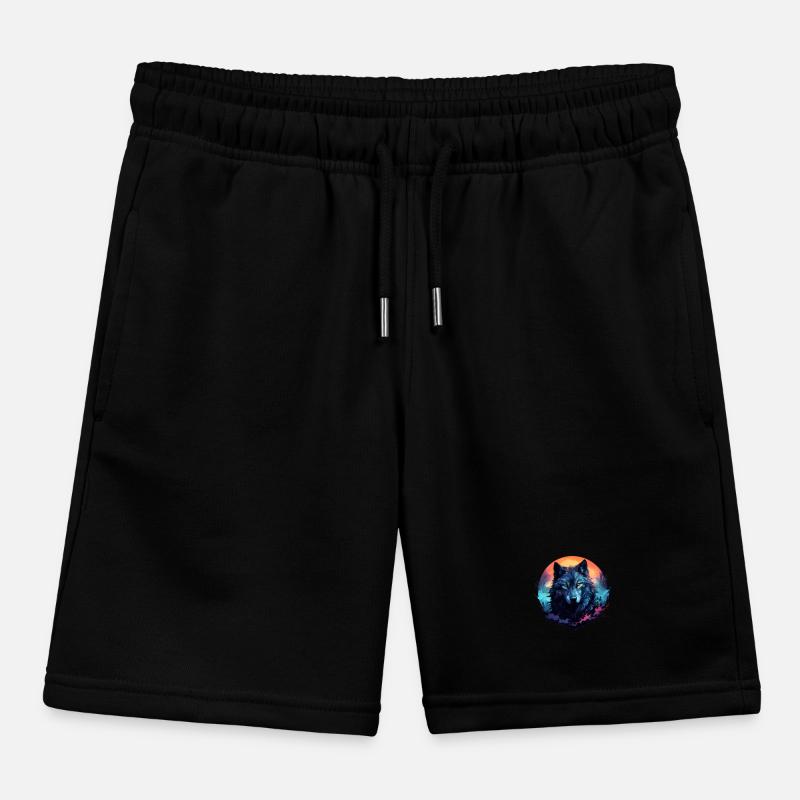 Dunkler Wolf Kinder Organic Joggingshorts Mini Bolter von Stanley/Stella