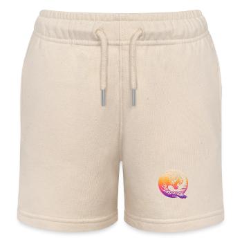animal beast wildlife animal species art forest flora - Kids Organic Sweat Shorts by Stanley/Stella - soft Ecru - Front