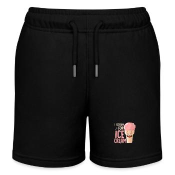 Je crie pour la crème glacée Summer Scoop Cone - Short de jogging enfant bio Stanley/Stella - noir - Devant