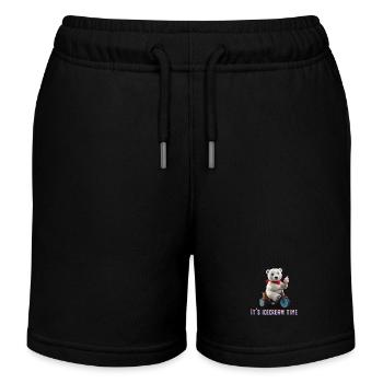 Eisbär j’aime la glace au soleil 02 - Short de jogging enfant bio Stanley/Stella - noir - Devant
