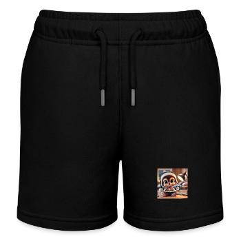 Schlafen mit deinem Kuscheltier - Kinder Organic Joggingshorts Mini Bolter von Stanley/Stella - Schwarz - Vorne