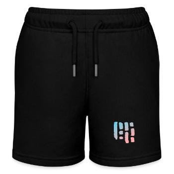 Motif de fragment de rayure avec dégradé - LOGO - Short de jogging enfant bio Stanley/Stella - noir - Devant