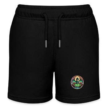Drachenpoker , Drache spielt Poker - Kinder Organic Joggingshorts Mini Bolter von Stanley/Stella - Schwarz - Vorne