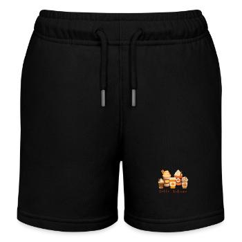 Hello autumn - Kinder Organic Joggingshorts Mini Bolter von Stanley/Stella - Schwarz - Vorne
