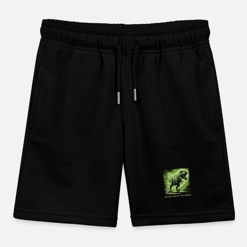 T Rex 07 2024 02 Kids Organic Sweat Shorts by Stanley/Stella