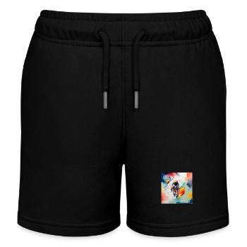 Astronaut - Kinder Organic Joggingshorts Mini Bolter von Stanley/Stella - Schwarz - Vorne