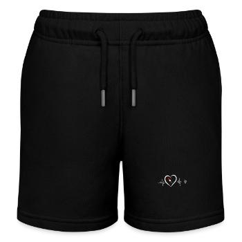 Herzschlag Lippenstift - Kinder Organic Joggingshorts Mini Bolter von Stanley/Stella - Schwarz - Vorne