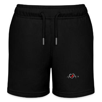 Herzschlag Chili - Kinder Organic Joggingshorts Mini Bolter von Stanley/Stella - Schwarz - Vorne