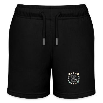 back to school - Kids Organic Sweat Shorts by Stanley/Stella - black - Front