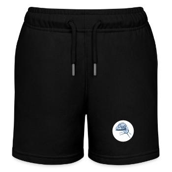 snail with shadow scribble art - Kinder Organic Joggingshorts Mini Bolter von Stanley/Stella - Schwarz - Vorne