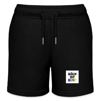 Cologne is colourful - Kids Organic Sweat Shorts by Stanley/Stella - black - Front