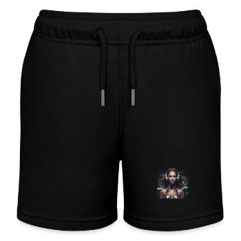 Techno-Mädchen - Kinder Organic Joggingshorts Mini Bolter von Stanley/Stella - Schwarz - Vorne