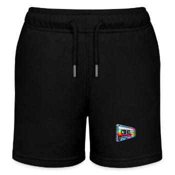 Retro Cassette - Kinder Organic Joggingshorts Mini Bolter von Stanley/Stella - Schwarz - Vorne