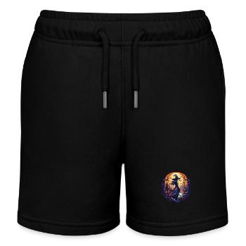 Gruseliges Halloween-partykostüm Hexe - Kids Organic Sweat Shorts by Stanley/Stella - black - Front