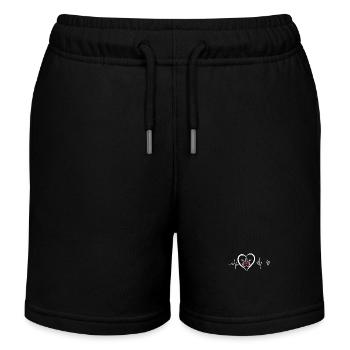 Heartbeat Welder - Kids Organic Sweat Shorts by Stanley/Stella - black - Front