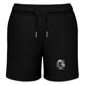 Gruseliges Halloween-partykostüm Werwolf Greift An - Kids Organic Sweat Shorts by Stanley/Stella - black - Front