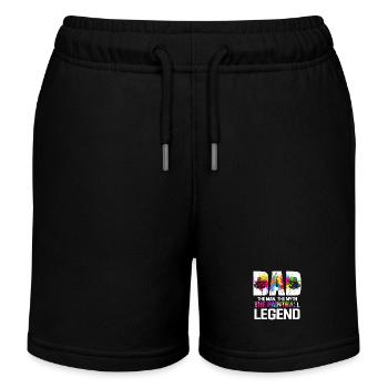 Papa L’homme Le mythe La légende du paintball Tactique - Short de jogging enfant bio Stanley/Stella - noir - Devant